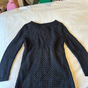 Talbots Black Textured Crew Neck Sweater